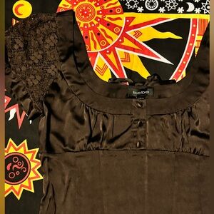 Y2k brown two way wear BEBE blouse